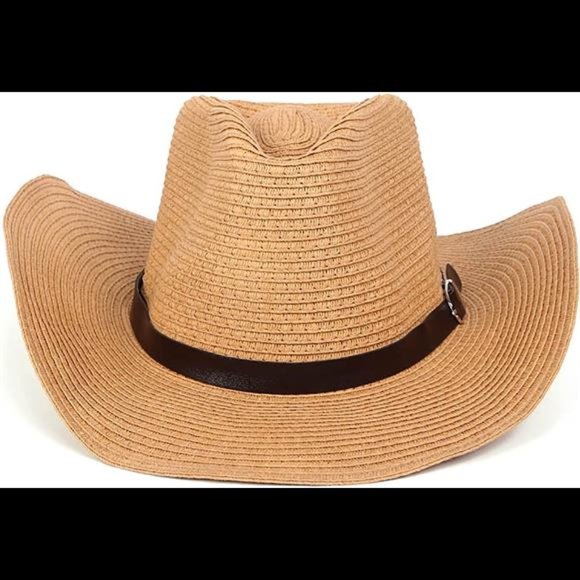 Womens Straw Cowboy Hat, Summer-Beach-Panama Shapeable Floppy Sun-Hat